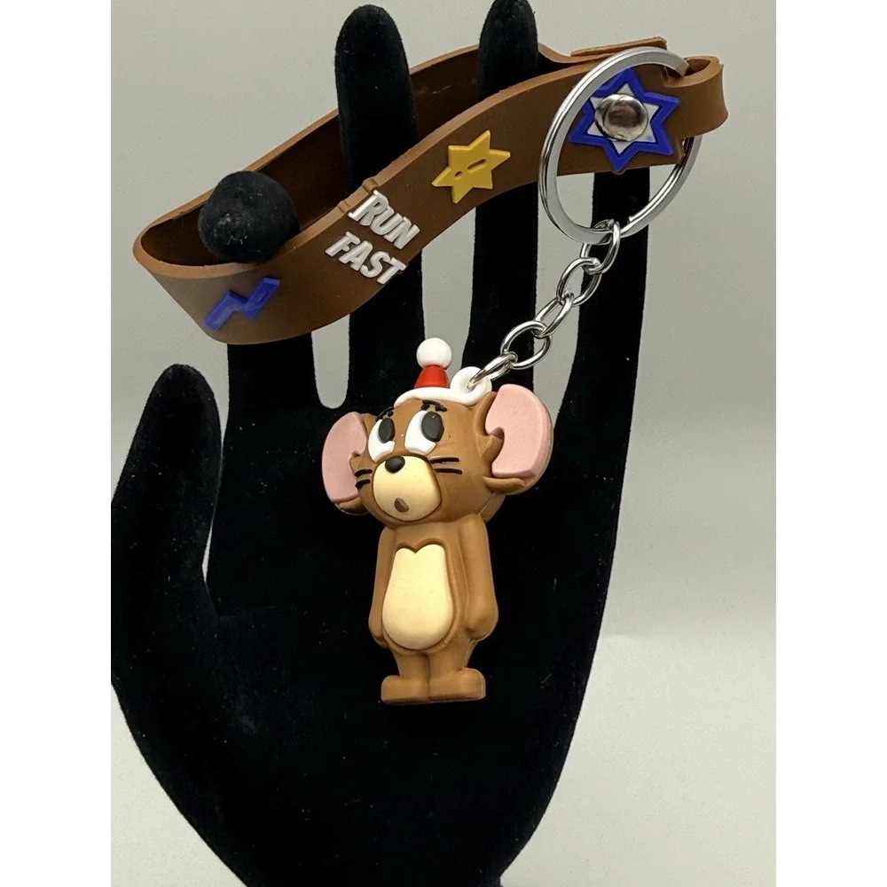 Jerry Mouse Bag Charm Keychain Tom & Jerry Cartoon Backpack Charm Cute Character